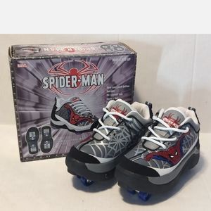 Marvel SPIDERMAN Spider Man Roller Skates Retractable Wheels Sneakers Youth 12